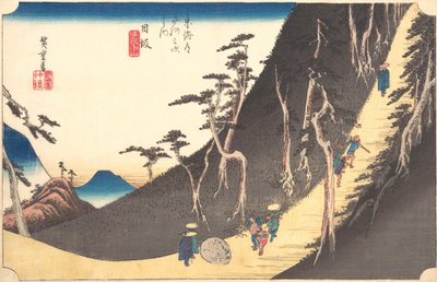 Station Zesentwintig: Nissaka, Sayo no Nakayama, van de Drieënvijftig Stations van de..., ca. 1833-34 door Ando Hiroshige
