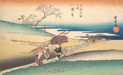 Dorp Yase door Ando Hiroshige