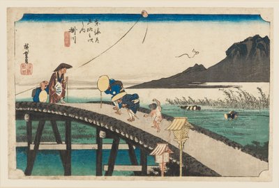 Houtsnede - Kakegawa Akibayama enbo, 1797-1858 door Ando Hiroshige