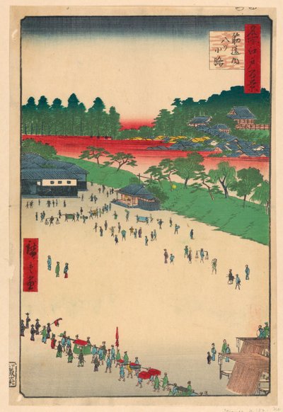 Yatsukoji-kruising bij Suji-chigai uit de serie Honderd beroemde uitzichten van Edo door Ando Hiroshige