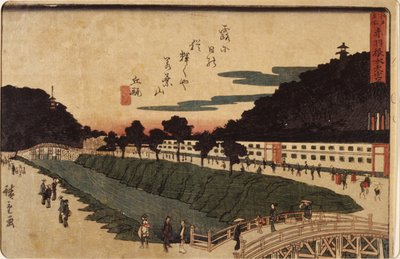 Akabane door Ando or Utagawa Hiroshige