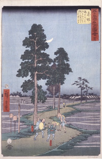 Akasaka door Ando or Utagawa Hiroshige