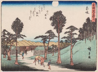 Akasaka door Ando or Utagawa Hiroshige