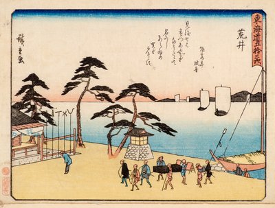 Arai door Ando or Utagawa Hiroshige