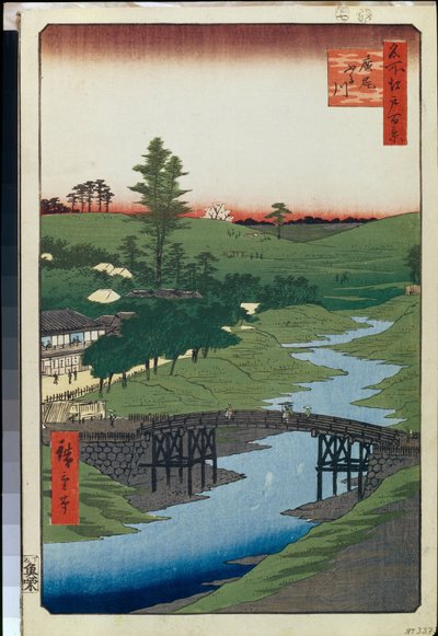 Hiroo aan de Furukawa-rivier door Ando or Utagawa Hiroshige