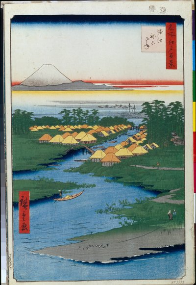 Horie en Nekozane door Ando or Utagawa Hiroshige