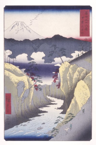 Hondenoogpas in de provincie Kai (Kai Inumet?ge) door Ando or Utagawa Hiroshige