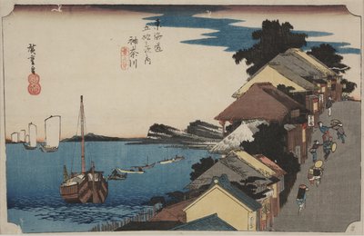 Dijk door Ando or Utagawa Hiroshige