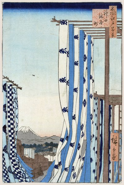 Honderd beroemde uitzichten van Edo: Het ververdistrict in Kanda door Ando or Utagawa Hiroshige