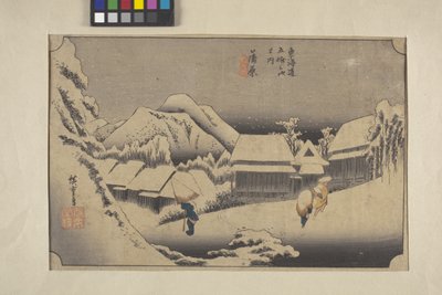 Avondsneeuw Bij Kambora door Ando or Utagawa Hiroshige