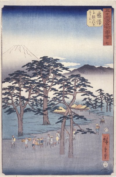 Fujisawa door Ando or Utagawa Hiroshige