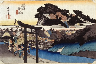 Fujisawa door Ando or Utagawa Hiroshige