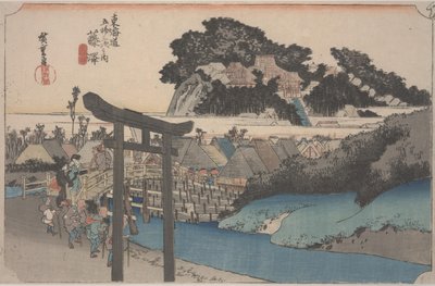 Fujisawa door Ando or Utagawa Hiroshige