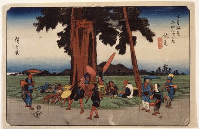 Fushimi, Station # 51 door Ando or Utagawa Hiroshige
