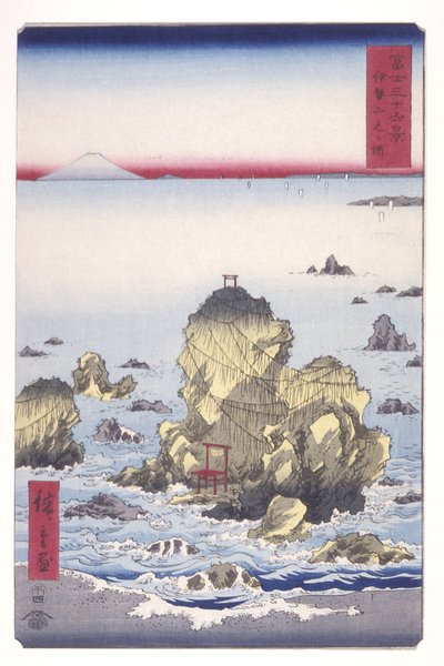 Futami Baai In Ise (Ise Futamigaura) door Ando or Utagawa Hiroshige