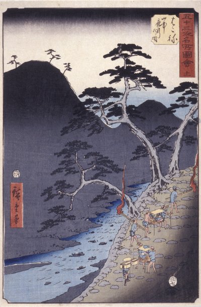 Hakone door Ando or Utagawa Hiroshige