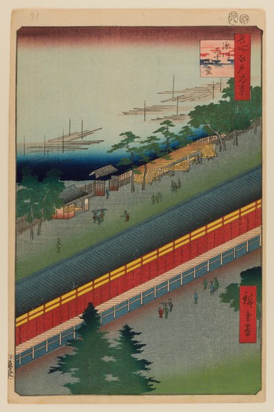 Hal van Drieëndertig Baaien, Fukagawa door Ando or Utagawa Hiroshige