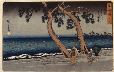 Hamamatsu Station door Ando or Utagawa Hiroshige