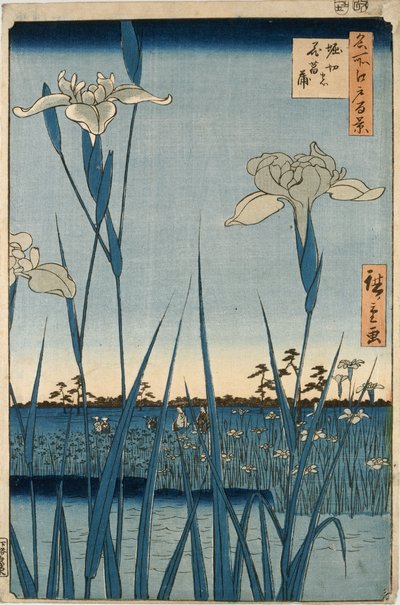 Horikiri Iris Tuin door Ando or Utagawa Hiroshige