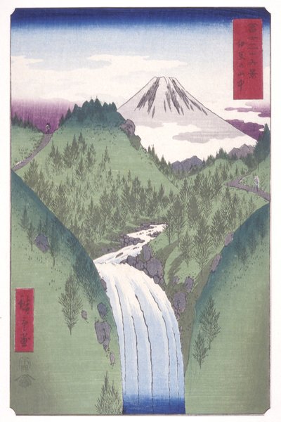 In De Bergen Van Izu door Ando or Utagawa Hiroshige