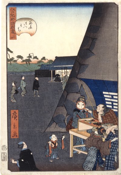 Binnenkant Sujikai-poort (Sujikaigomon Uchi) door Ando or Utagawa Hiroshige