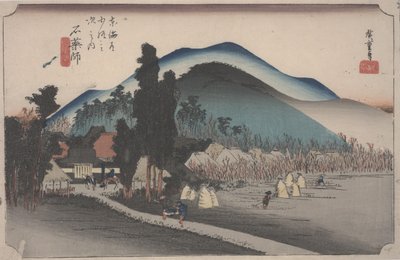 Ishiyakushi-tempel door Ando or Utagawa Hiroshige