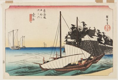Kuwana: Shichiri Oversteek door Ando or Utagawa Hiroshige