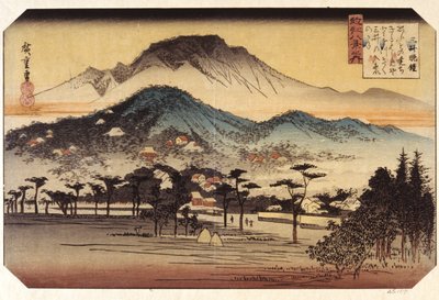 Miidera door Ando or Utagawa Hiroshige