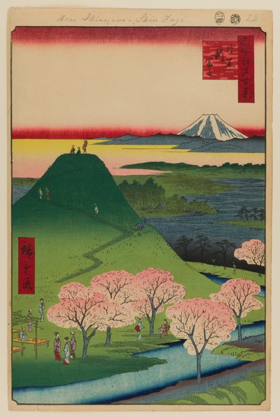 Nieuwe Fuji, Meguro door Ando or Utagawa Hiroshige