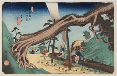 Nr. 33, Motoyama door Ando or Utagawa Hiroshige