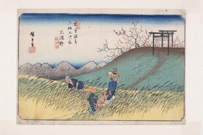 Nr. 42, Midono door Ando or Utagawa Hiroshige