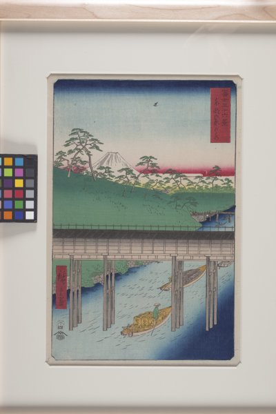 Ochanomizu in de oostelijke hoofdstad door Ando or Utagawa Hiroshige