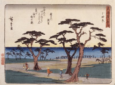 Odawara door Ando or Utagawa Hiroshige