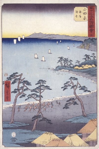 Odawara door Ando or Utagawa Hiroshige