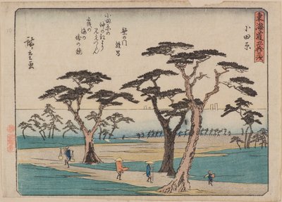 Odawara door Ando or Utagawa Hiroshige
