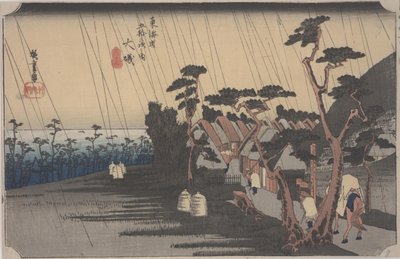 Oiso door Ando or Utagawa Hiroshige