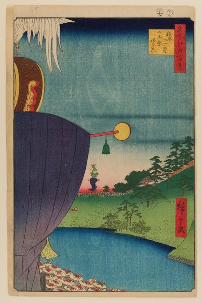 Sanno Festival optocht bij Kojimachi l-Chome door Ando or Utagawa Hiroshige