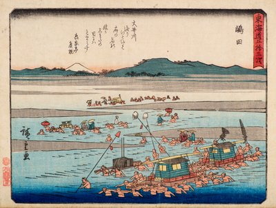 Shimada door Ando or Utagawa Hiroshige