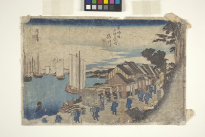 Shinagawa Shoko Setachi door Ando or Utagawa Hiroshige