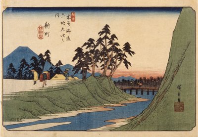 Shinmachi door Ando or Utagawa Hiroshige