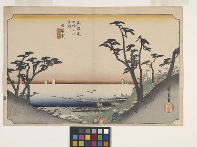 Shirasuga, Shiomi-Zaka Zu (Uitzicht op Shima Slope) door Ando or Utagawa Hiroshige
