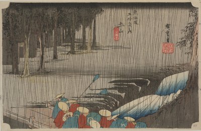 Lente Regen door Ando or Utagawa Hiroshige