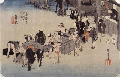 Station 23, Fujieda door Ando or Utagawa Hiroshige