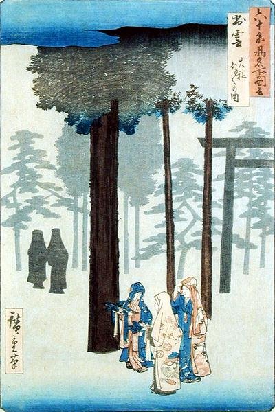 Taisha, provincie Izumo door Ando or Utagawa Hiroshige