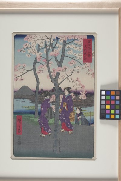 De Sumida-oever in de oostelijke hoofdstad (T?to: Sumida Tei) door Ando or Utagawa Hiroshige