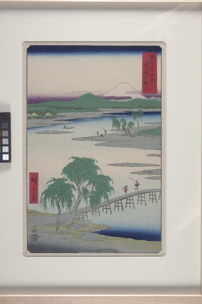 De Tama-rivier in de provincie Musashi door Ando or Utagawa Hiroshige