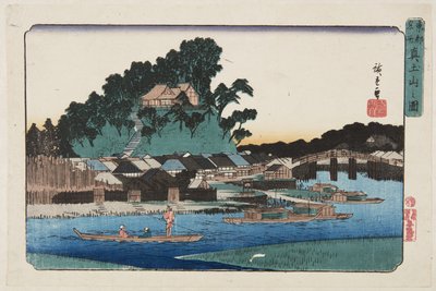 Uitzicht op Matsuchiyama door Ando or Utagawa Hiroshige