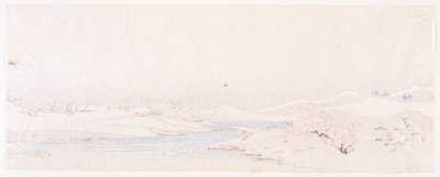 Winterlandschap. Provincieserie. door Ando or Utagawa Hiroshige