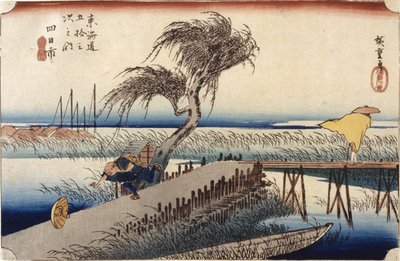 Yokkaichi (station #44) door Ando or Utagawa Hiroshige