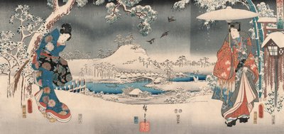 Verhaal van Genji door Toyokuni en Hiroshige door Ando or Utagawa and Toyokuni Utagawa III Hiroshige